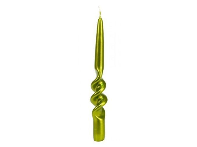 Svíčka Spirála 22 x 230 - Metal oliva