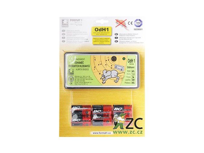 Odhaněč ultrazvukový - OdH1 tichý s bateriemi