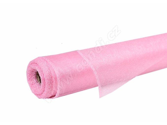STUHA Organza SNOW 12 cm x 9,1 m starorůžová