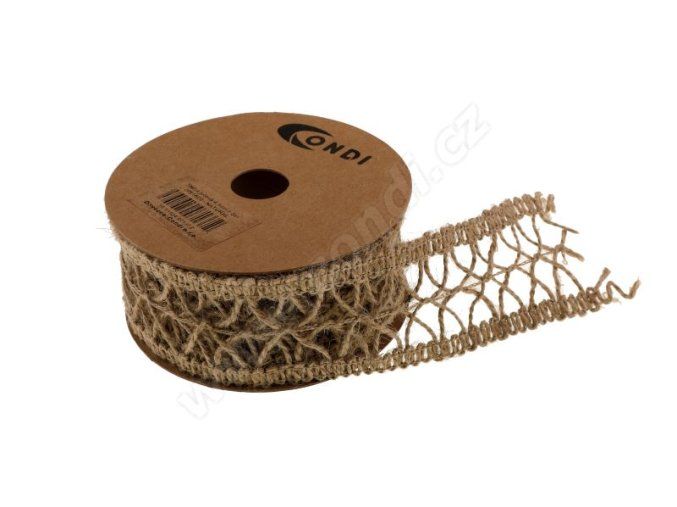 Jutová stuha 5 cm x 5 m přírodní