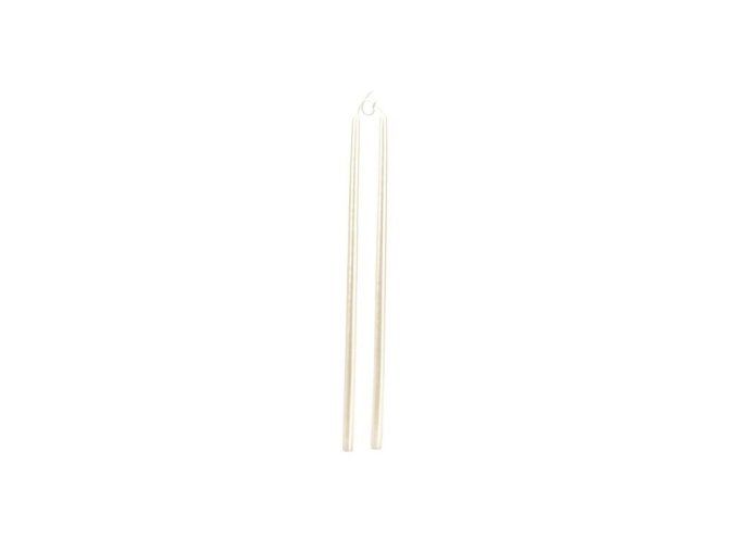 Svíčka květinová hladká 2 ks 12 x 300 mm - Perla bílá