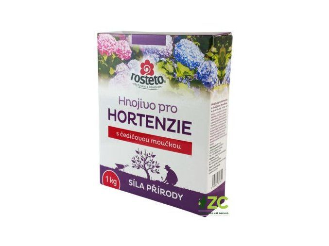 rosteto hnojivo s cedicovou mouckou hortenzie 1 kg