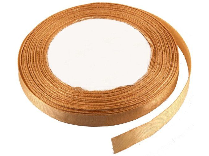 stuha satenova 1 cm x 23 m okrova