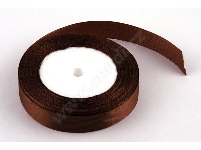 stuha satenova 2cm x 23m hneda