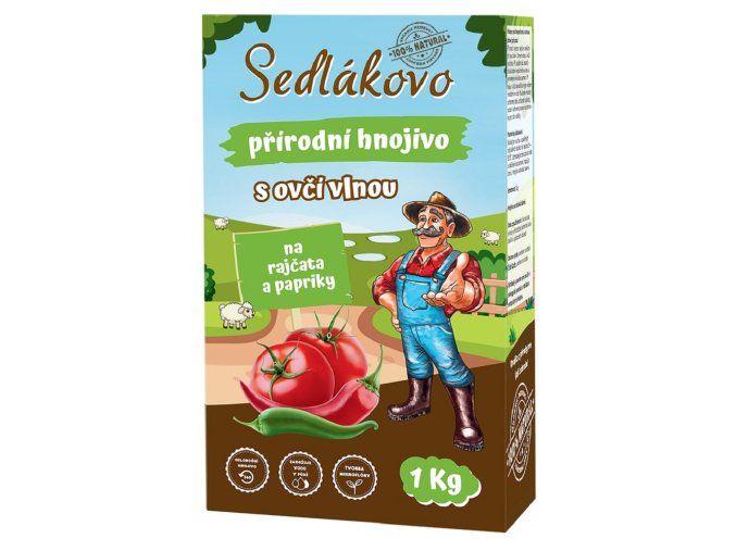 Sedlákovo hnojivo s ovčí vlnou na rajčata a papriky 1 kg