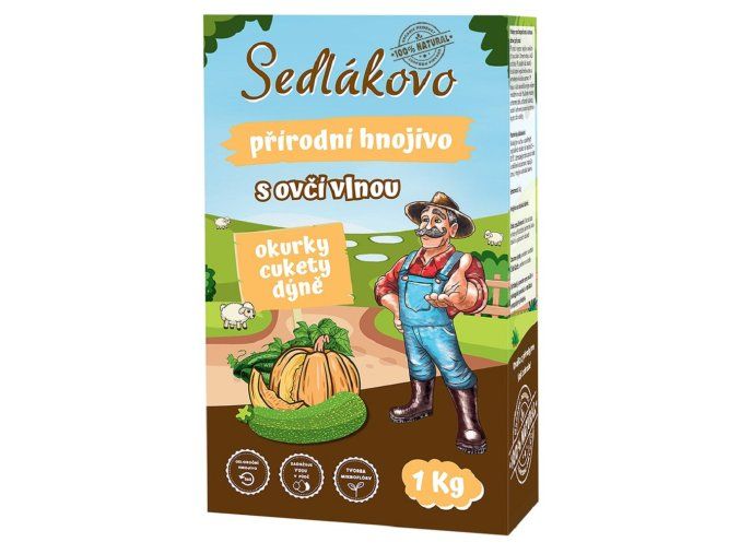 Sedlákovo hnojivo s ovčí vlnou na okurky, cukety a dýně 1 kg