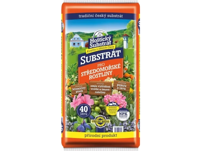 HOŠTICKÝ SUBSTRÁT Pro středomořské rostliny 40l
