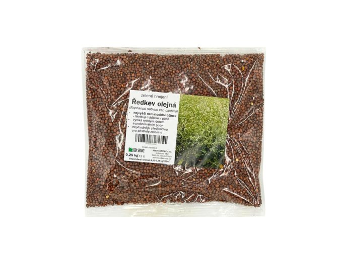 ŘEDKEV OLEJNÁ zelené hnojení 500 g, proti nádorovitosti košťálovin
