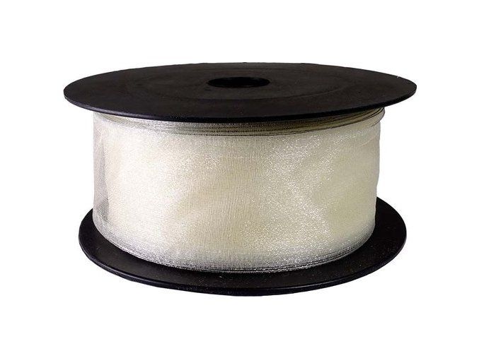 Stuha Organza snow 4 cm x 9,15 m - šampaň