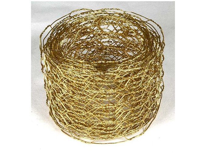 Vázací síťka Hexanet - 5 cm x 2,5 m - zlatá
