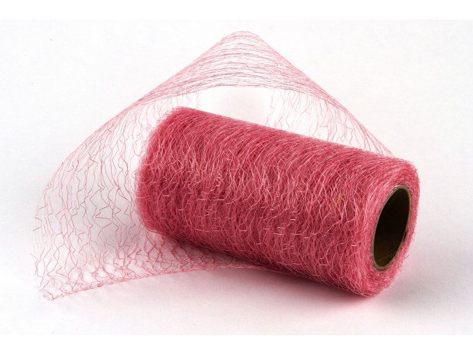 Stuha Fibre 12 cm x 9.1 m - starorůžová