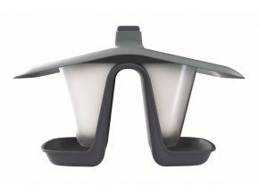 Krmítko pro ptáky BIRDYFEED DOUBLE antracit 28 cm