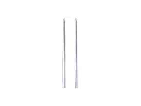 Svíčka květinová hladká 2 ks 12 x 300 mm - stříbrná