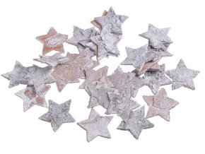 dekorace hvezda brezova kura 4 cm belena