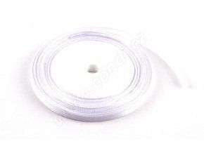 stuha satenova 0 65 cm x 23 m bila