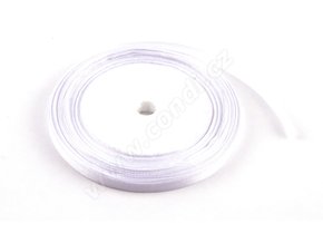 stuha satenova 0 65 cm x 23 m bila
