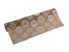 Vánoční polyjutová role 28cm x 3m - přírodní
