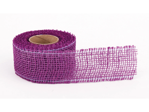 Stuha jutová jemná 5cm x 5m SV. FIALOVÁ