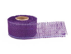 Stuha jutová jemná 5cm x 5m TM. FIALOVÁ