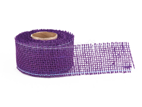 Stuha jutová jemná 5cm x 5m TM. FIALOVÁ