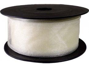 Stuha Organza snow 4 cm x 9,15 m - šampaň