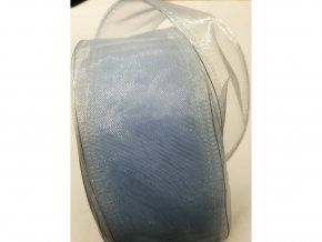 Stuha Organza 4 cm x 10 m - sv. modrá