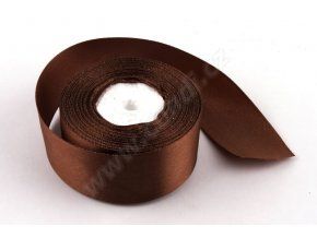 Stuha saténová 4 cm x 23 m - hnědá