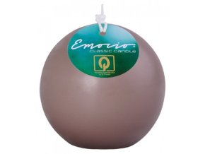 Svíčka Emocio Classic koule 80 mm zemitá