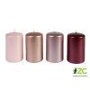 svicka adventni valec 60x100 mm metalicka mix rose 4ks