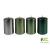 svicka adventni valec 60x100 mm metalicka mix zelena 4ks