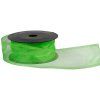 stuha organza snow 4 cm x 9 15 m zelena
