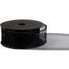 stuha organza 4 cm x 10 m cerna