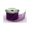 Stuha Fibre třpyt 4 cm x 4,6 m - fialová
