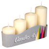 Svíčka adventní schody 4 ks / 50 mm - slonová kost